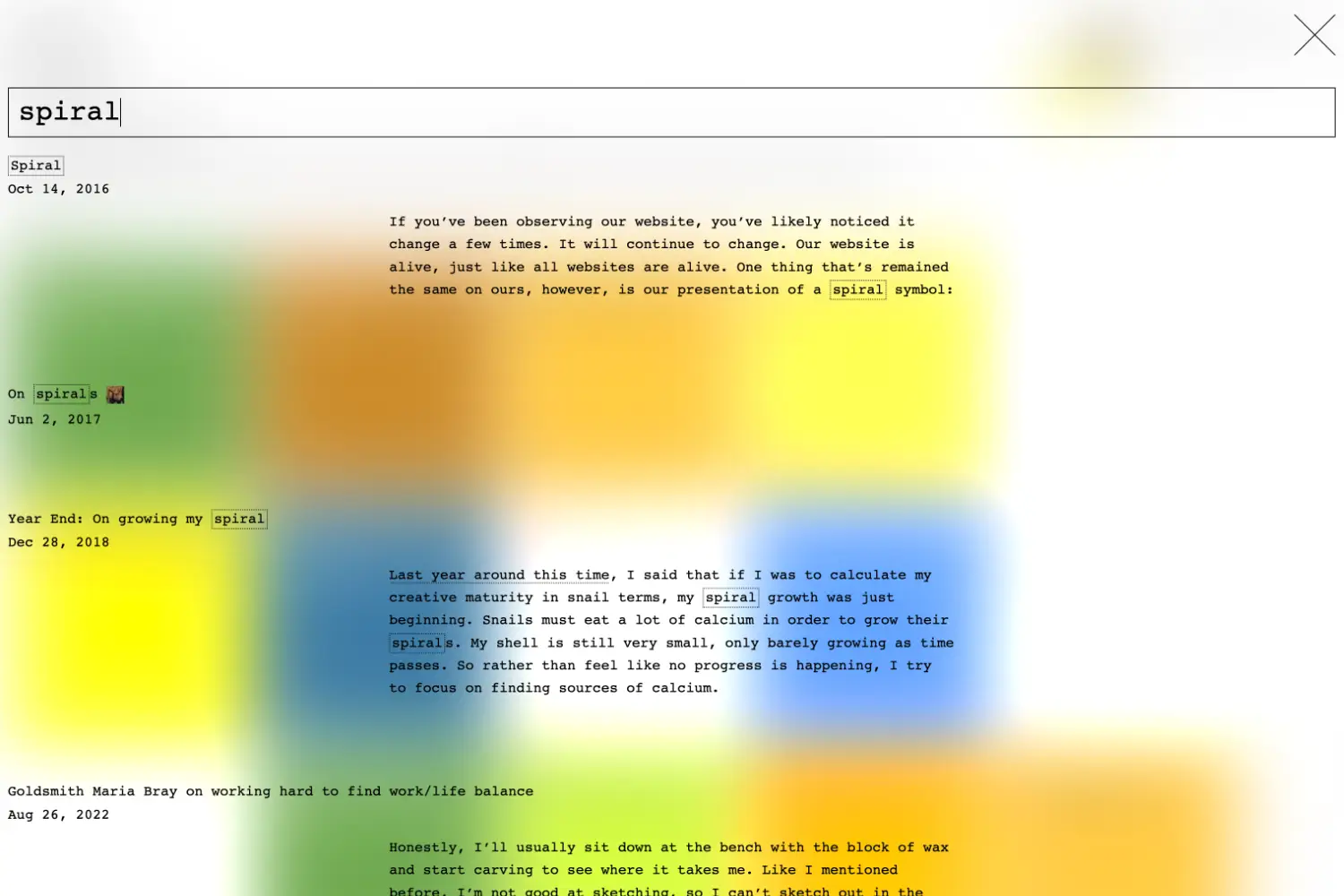 Work by Laurel Schwulst